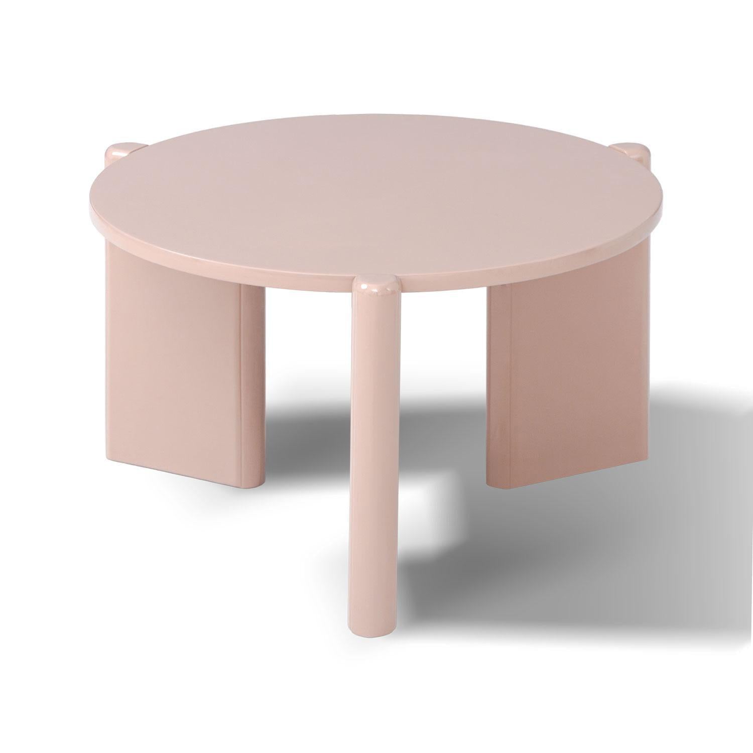 Mesa De Centro Oklam Redonda 60 Redonda Rosa