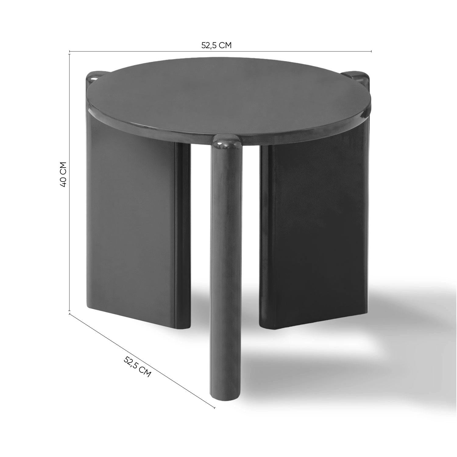 Mesa De Centro Oklam Redonda 45 Redonda Azul