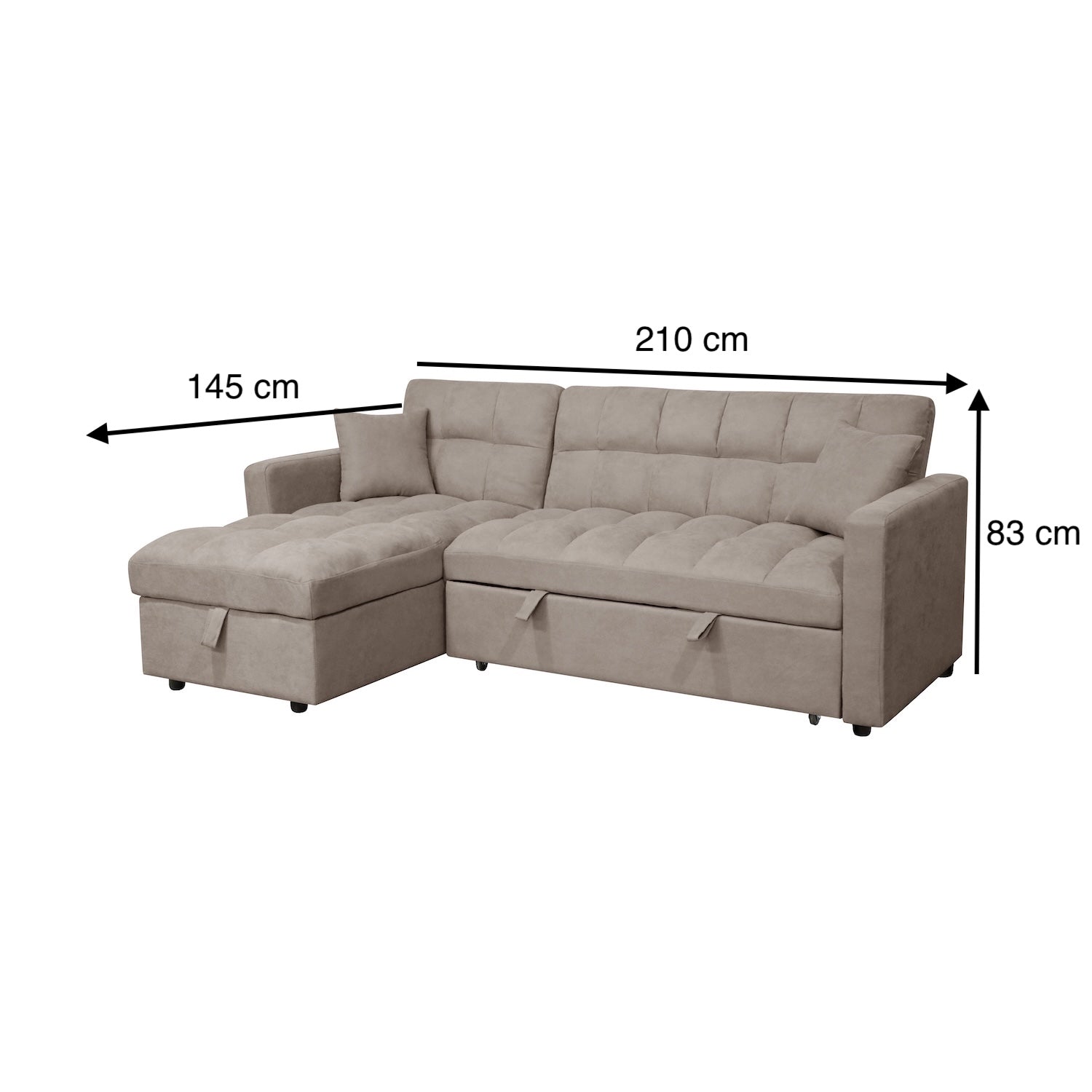 Sala cama Lenon Microfibra Beige