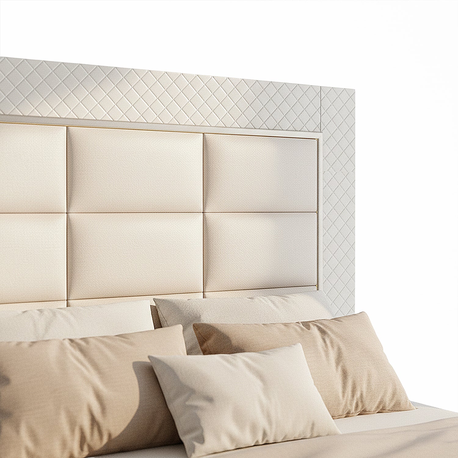 Cama Queen Ventury Eurolino Perla, Off White