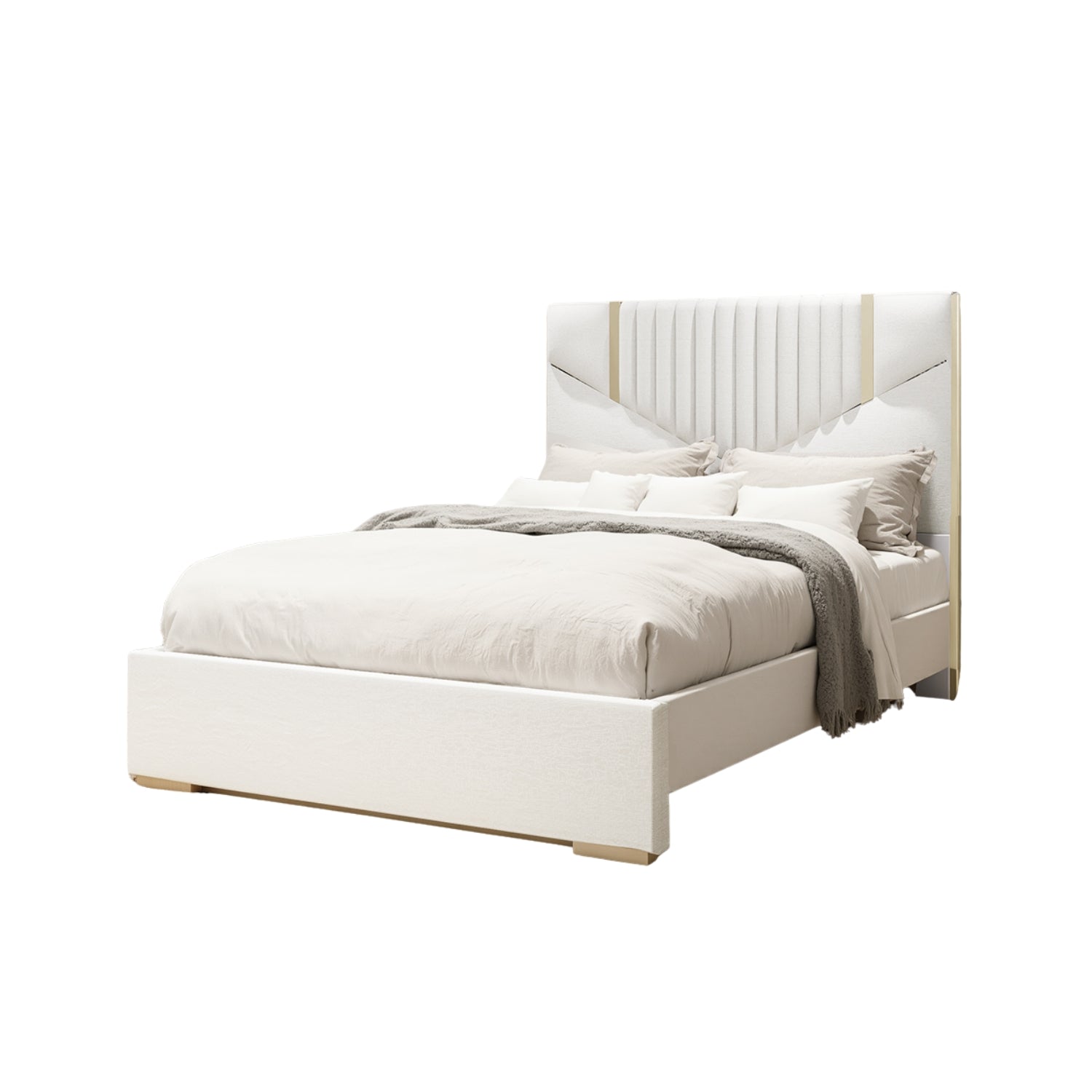 Cama Queen Santana Champaña, Beige Perla
