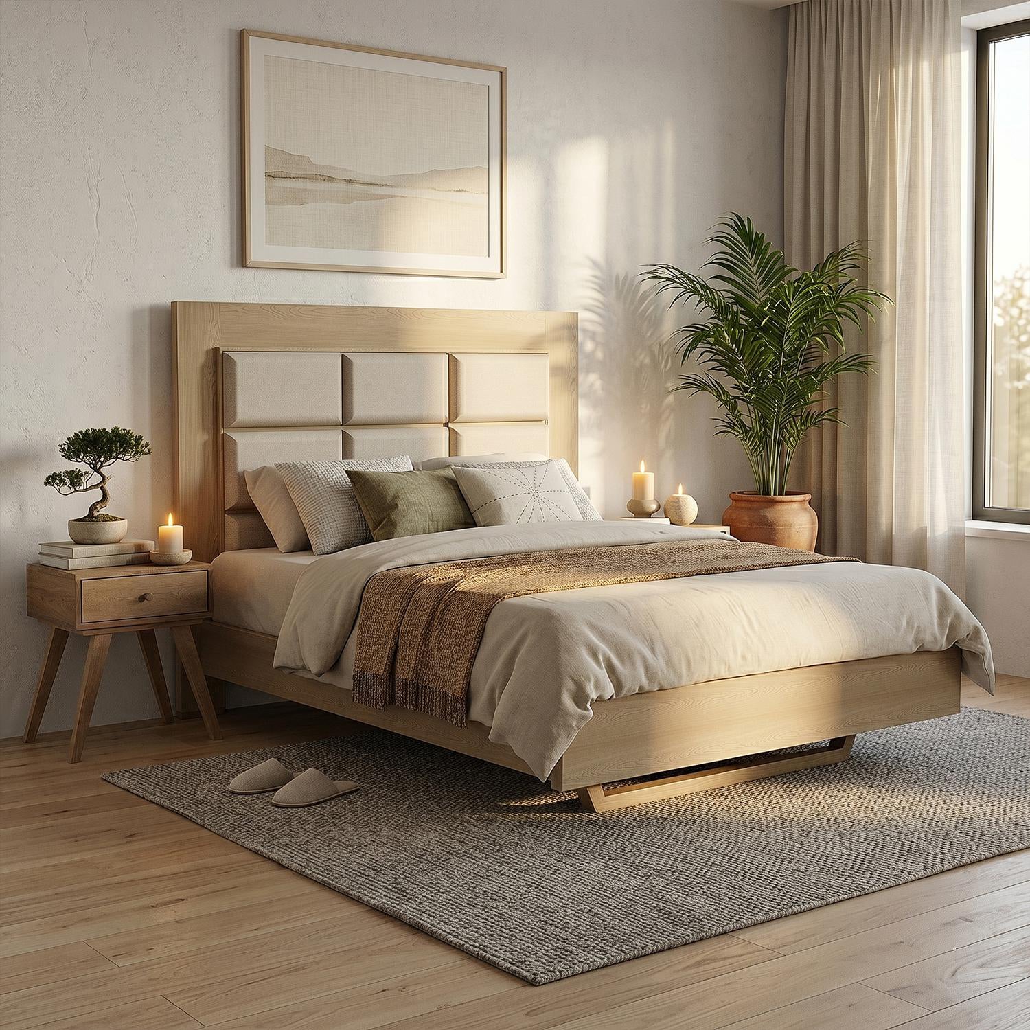 Cama Queen Turin Eurolino Arena, Natural