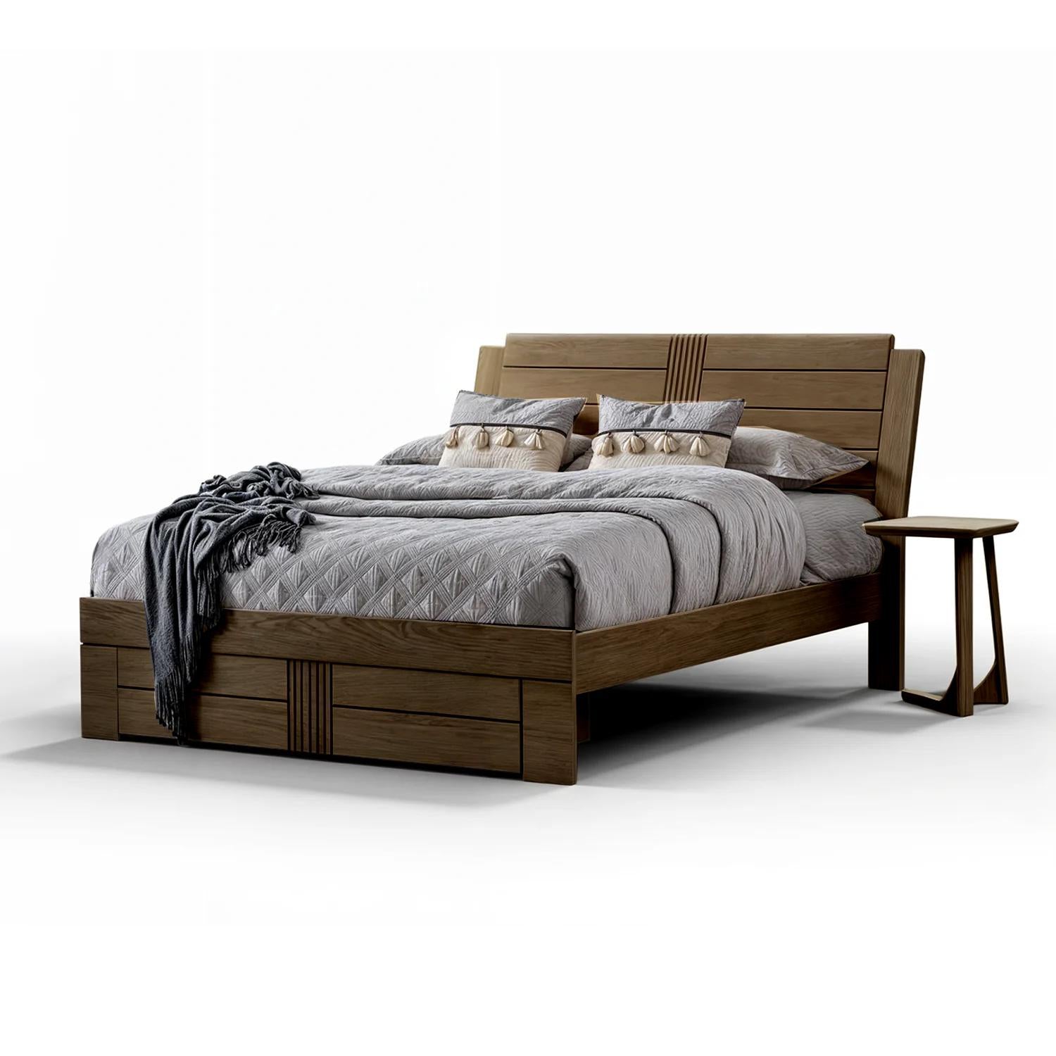 Cama Full Ibiza Natural Oscuro