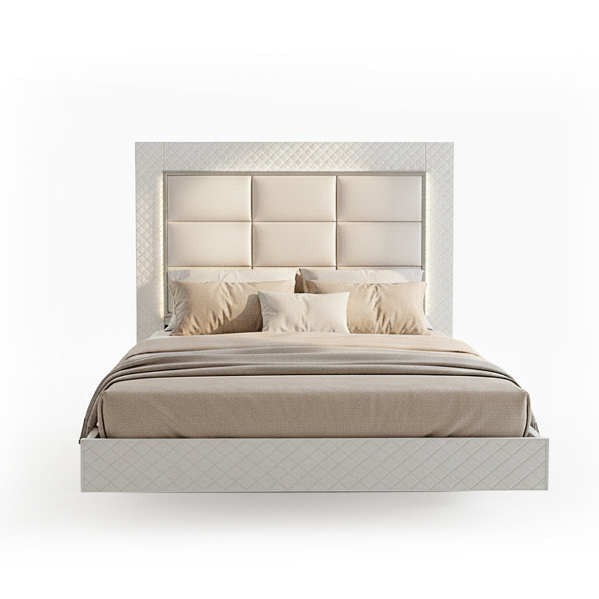 Cama King Ventury Eurol Perla, Off White
