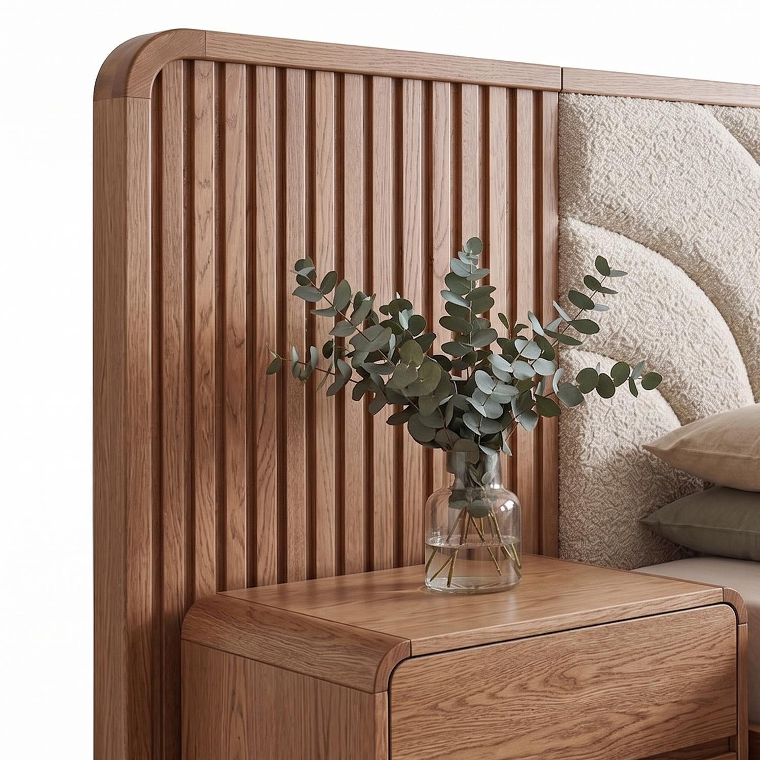 Cama Full Malaga Eurolino Boucle Arena, Natural