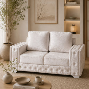 Sofá 2 Puestos Living Lino Beige