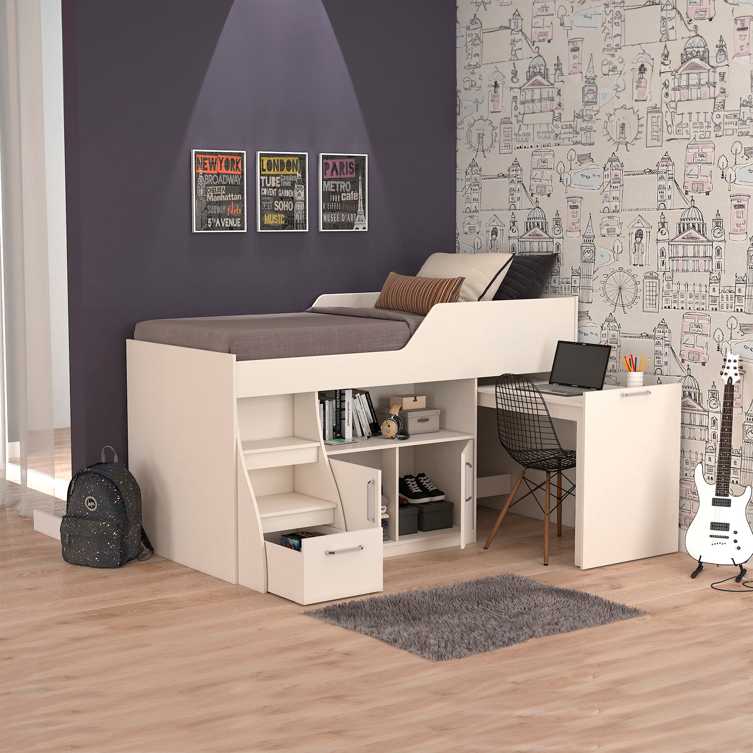 Cama Multifuncional Yara Off White