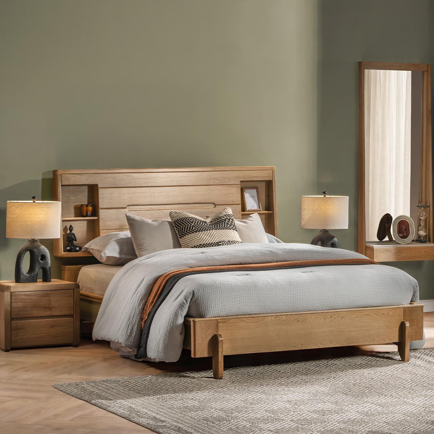Cama Full Dublin Roble Natural