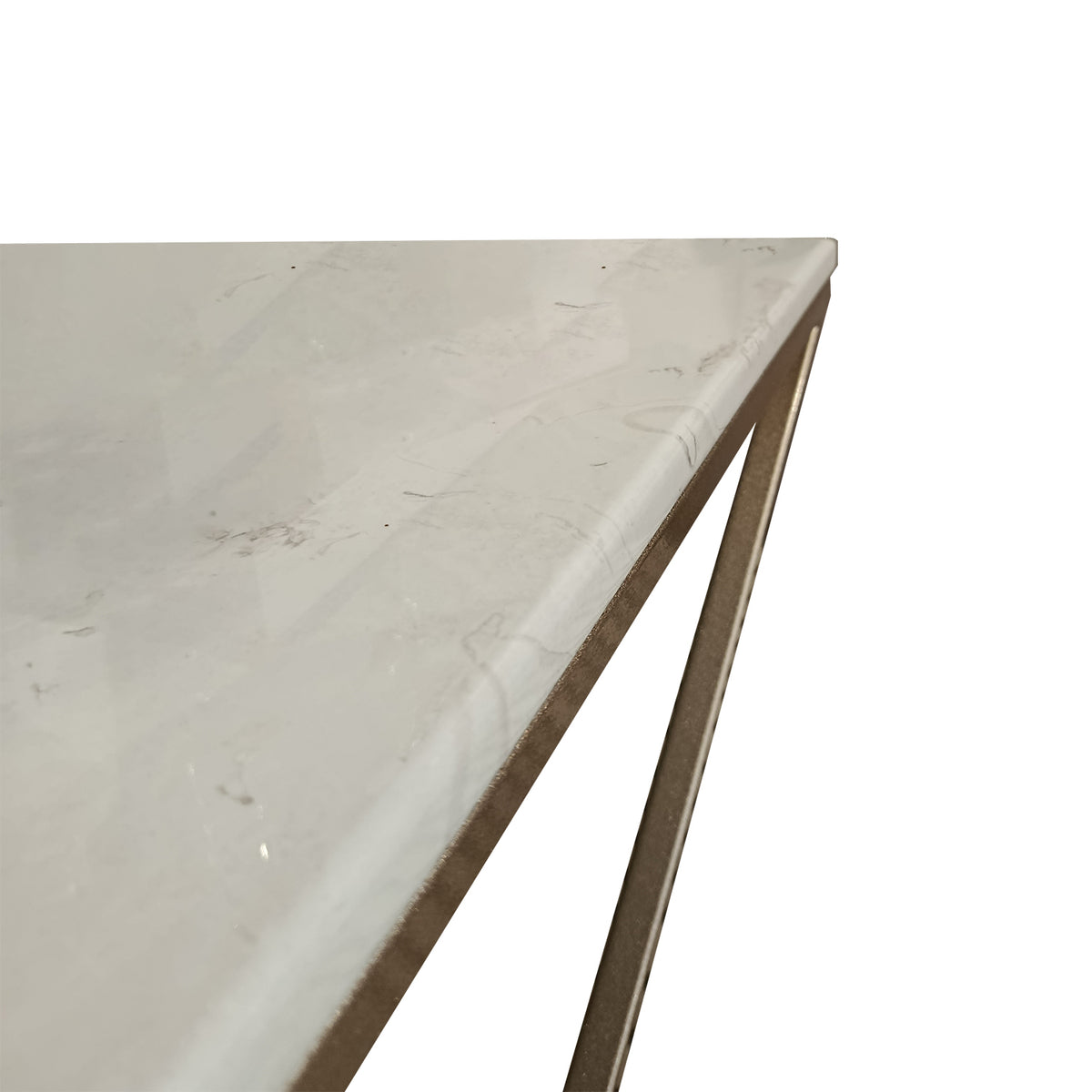 Mesa De Centro Patric Champaña, Marmolado