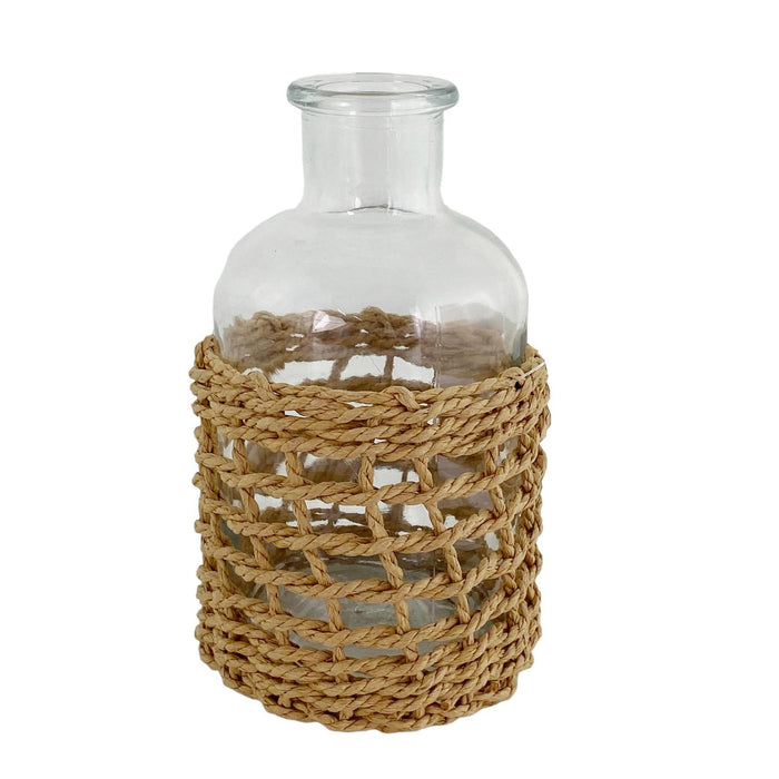 Jarron  6,5X6,5X12,7 Vidrio-Natural