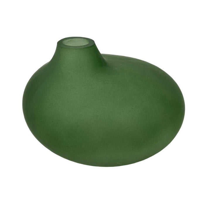 Jarron 16,8X15,2X11 Verde Traslucido