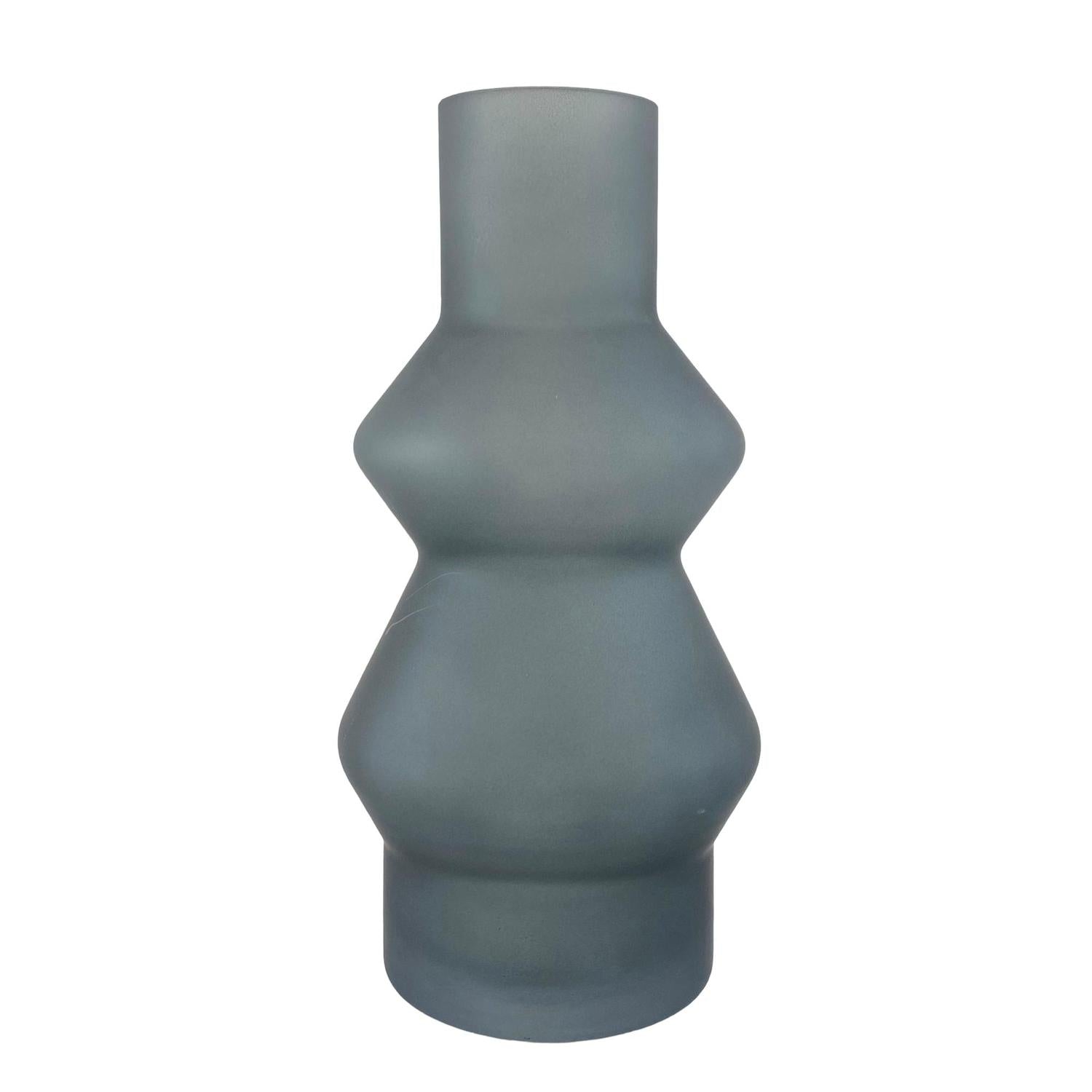 Jarron 13X13X25 Gris Traslucido