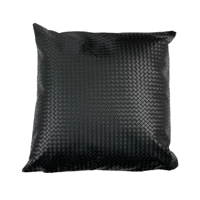 Cojin 50X50X10Cm Negro Cuero Liso 600G