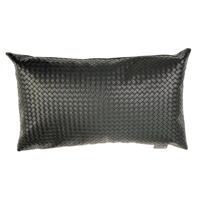 Cojin  50X30X10Cm Gris Cuero Pequeño 350G