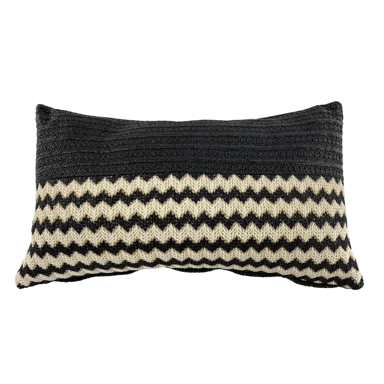 Cojin 50X30X14 Blanco, Negro Peq  350G