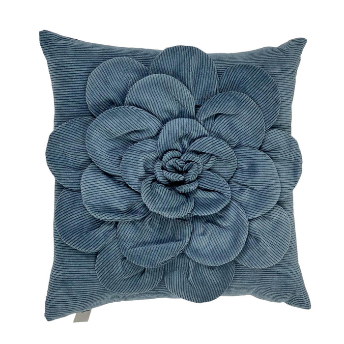 Cojin 45X45X2Cm  Celeste Flor 450G