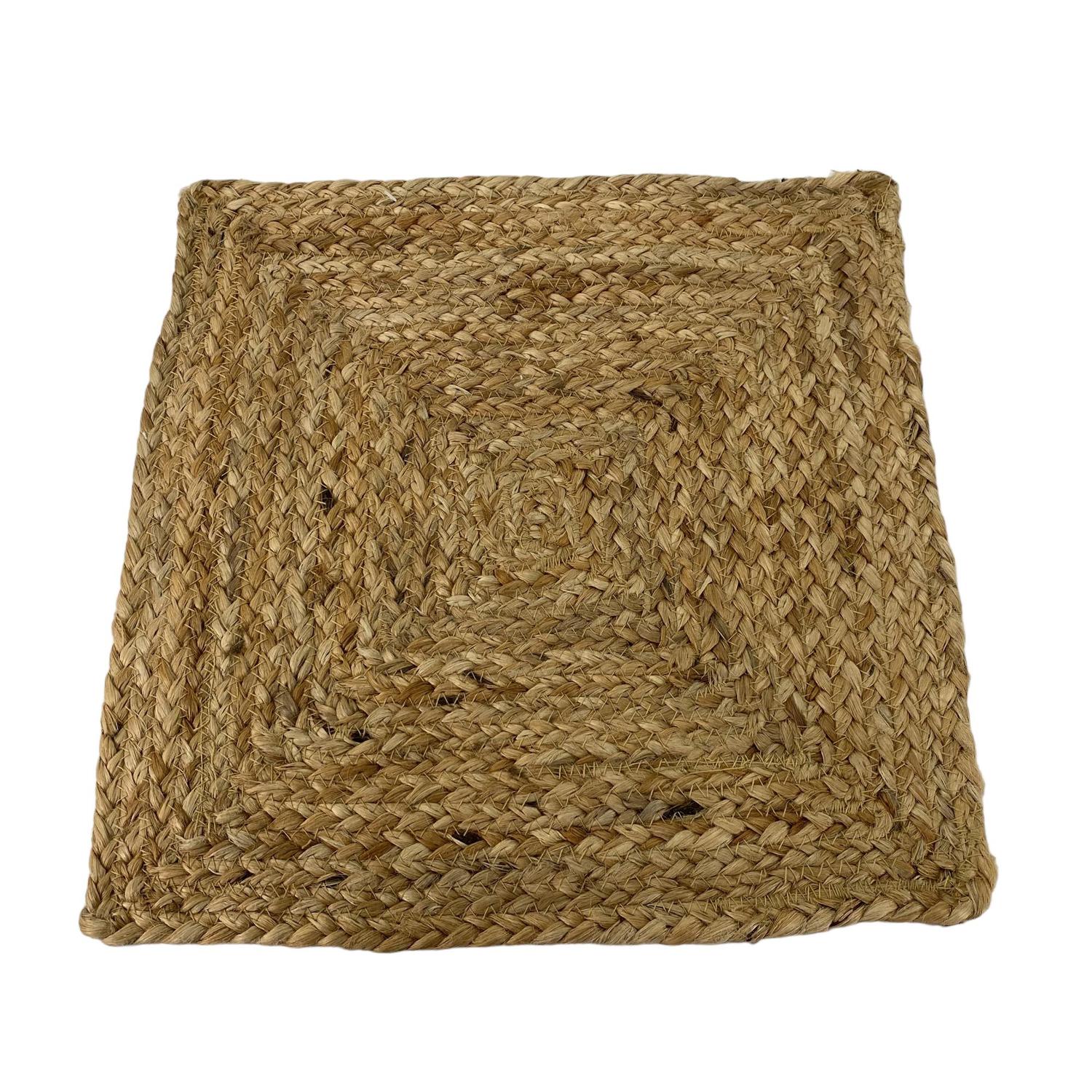 Indivdual 36X36X1 Natural Cuadrado Fibra