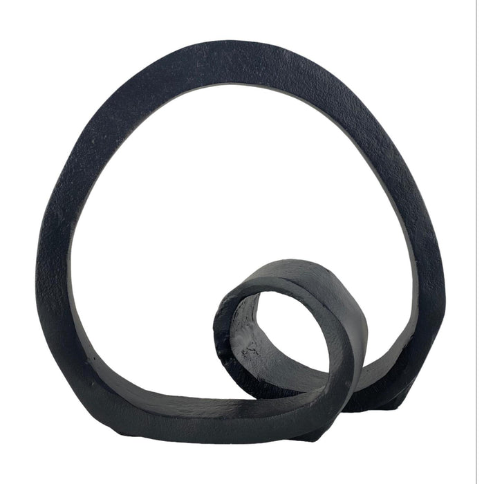 Figura 9X4X9  Negra Abst Circular