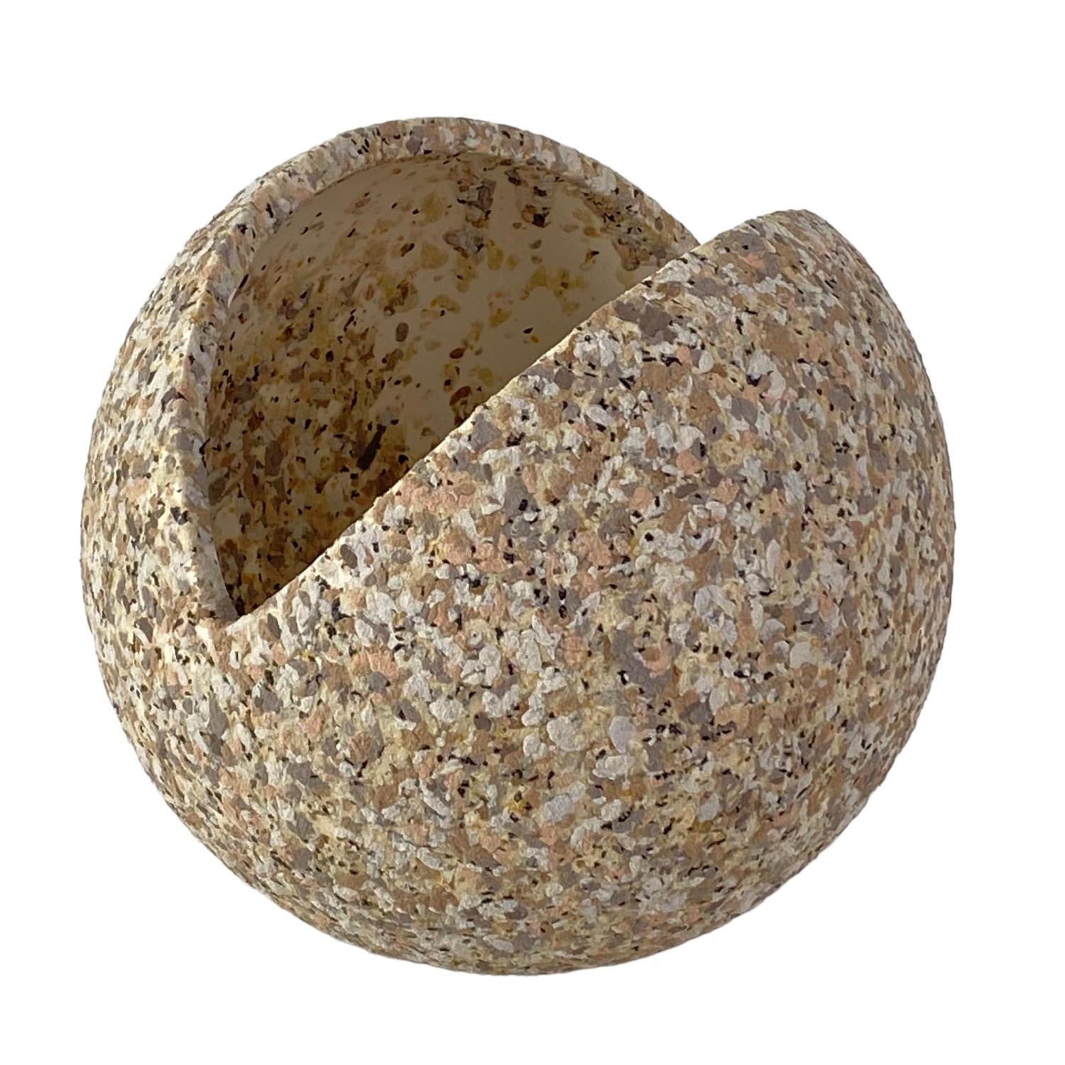 Jarron 14.8X14.8X11.5  Piedra Circular