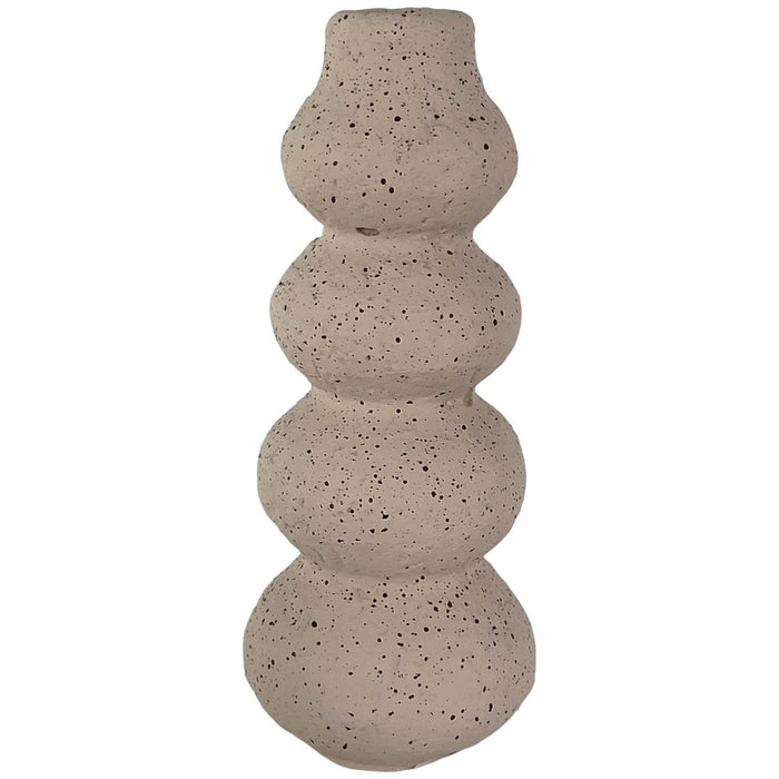 Candelabro 8X8X20  Beige Cemento Circulo