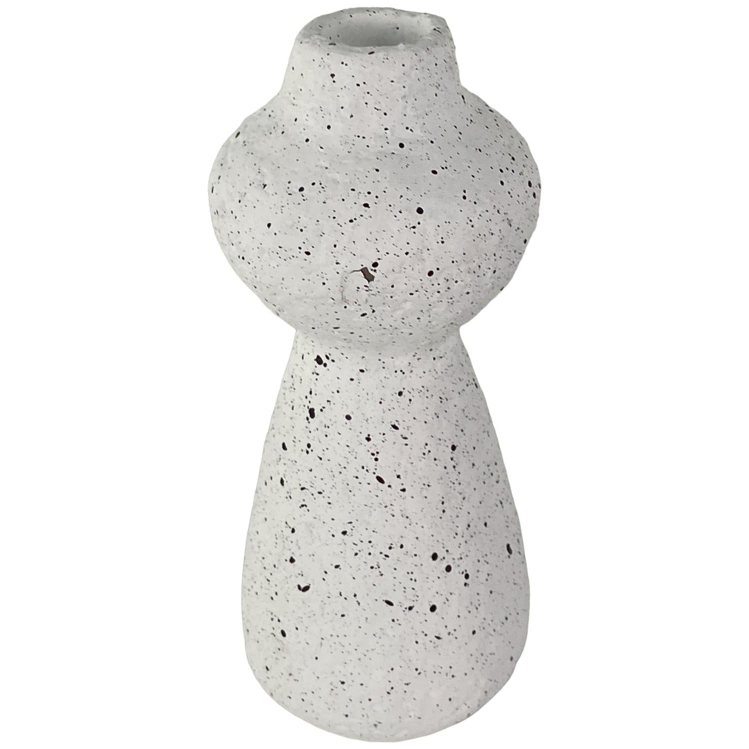 Candelabro 8.5X8.5X20 Blanco Cemento