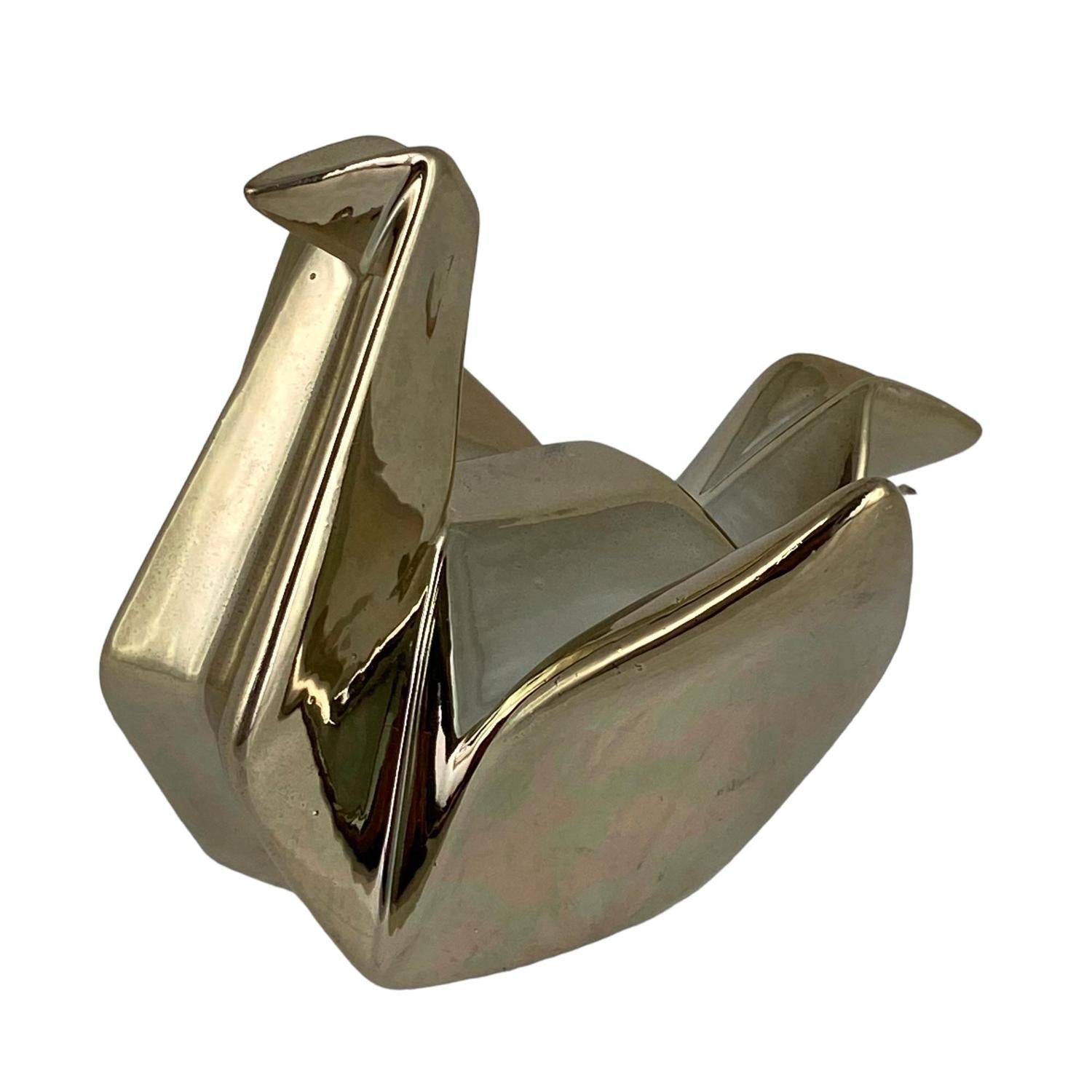 Figura 14.5X13X10.8 Dorada Grulla Peque