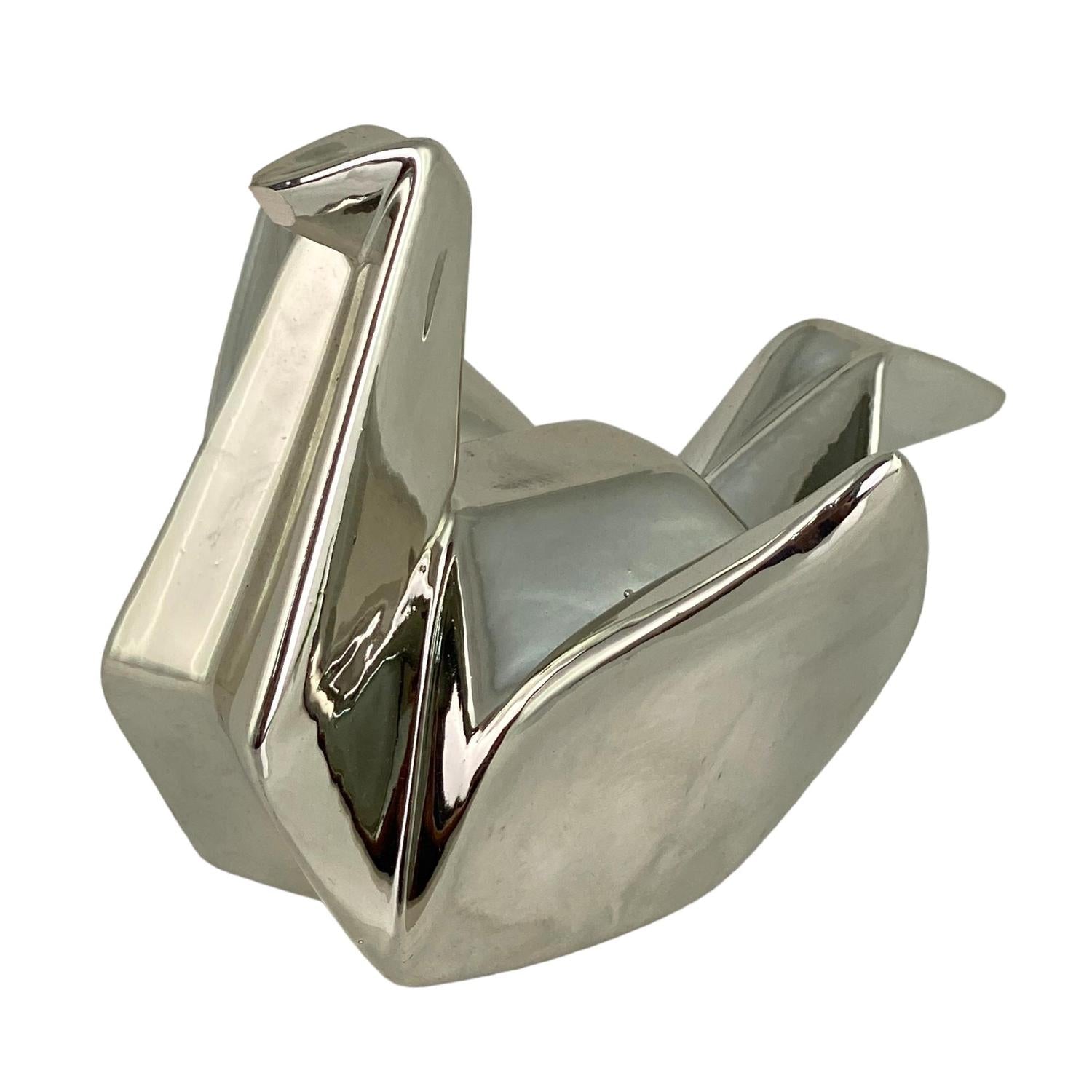 Figura 14.5X13X10.8 Silver Grulla Pequeño