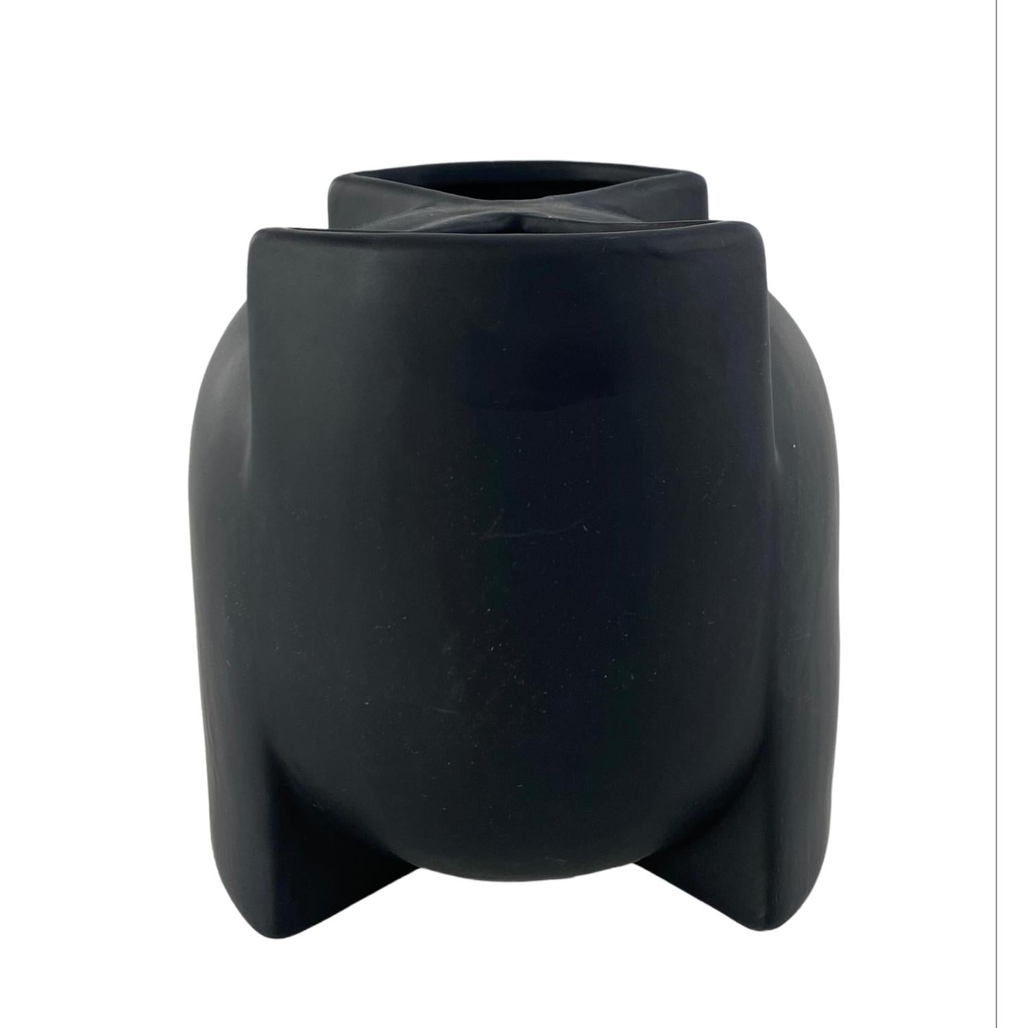 Jarron  15X15X15.5 Negro Abs