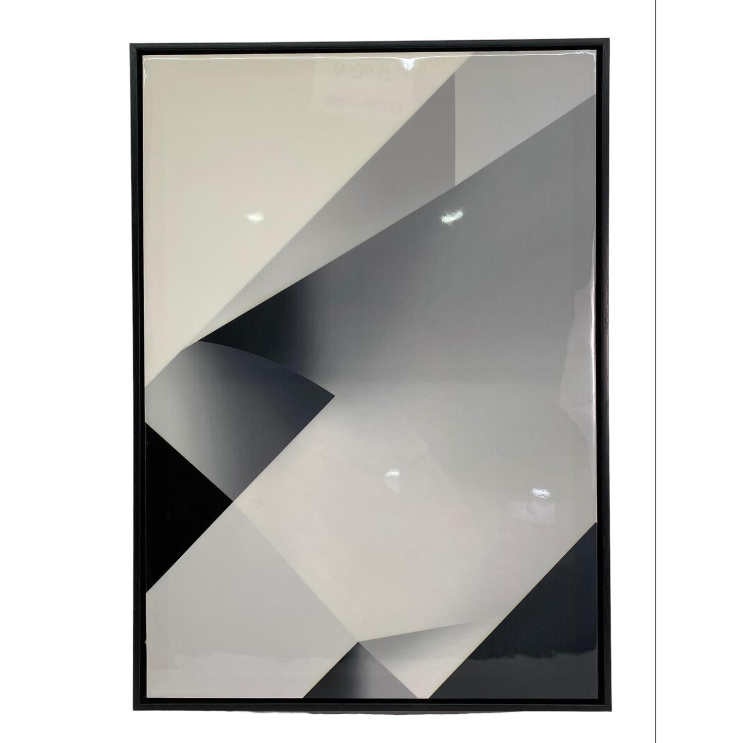 Cuadro 50X3.5X70 Blanco/Negro Geometrico