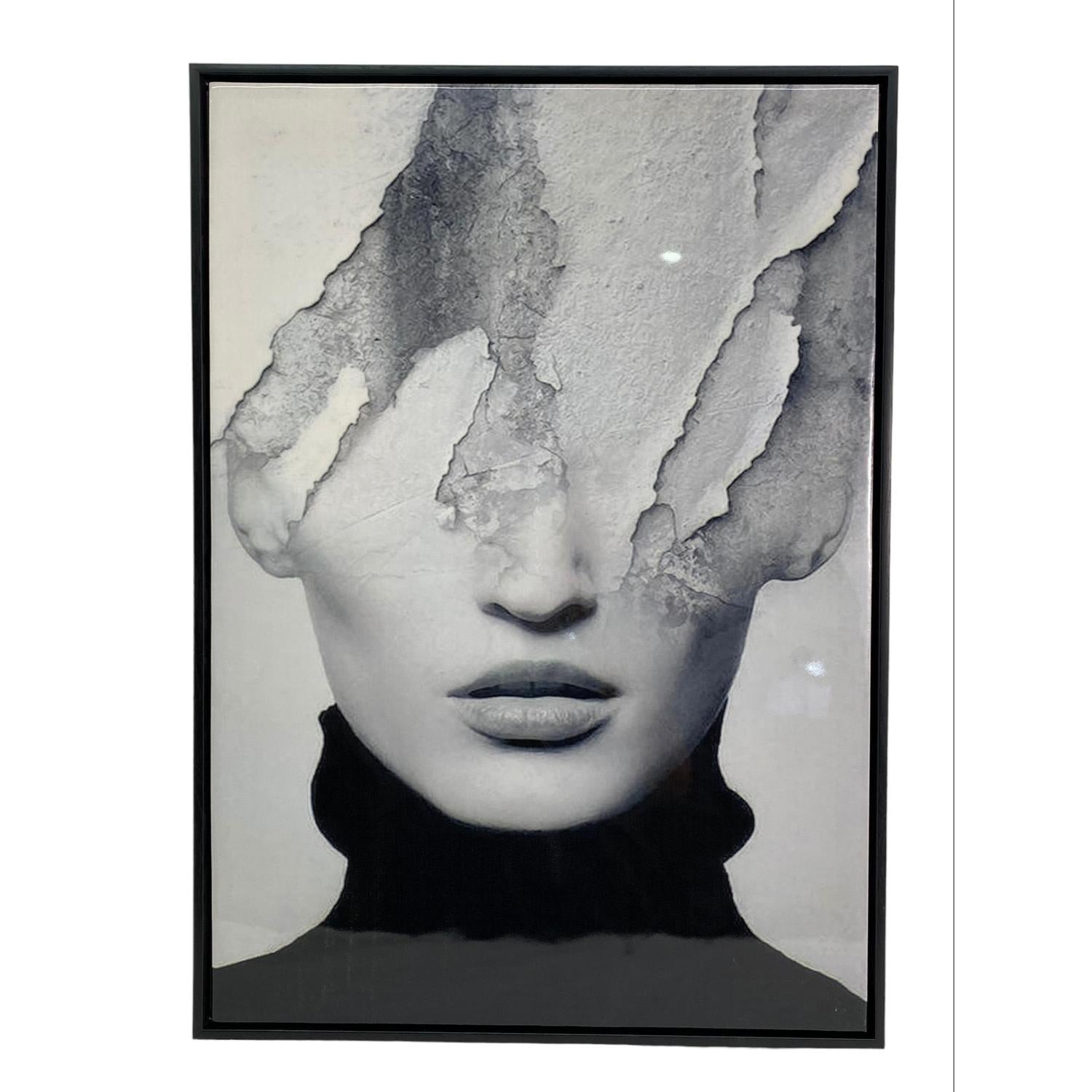Cuadro 50X3.5X70 Blanco/Negro Cara