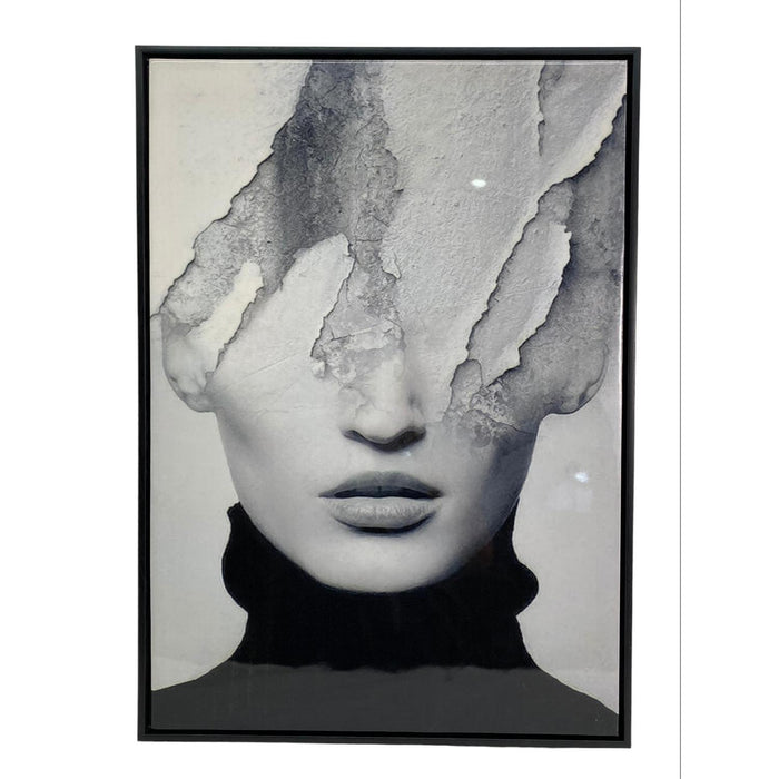 Cuadro 50X3.5X70 Blanco/Negro Cara