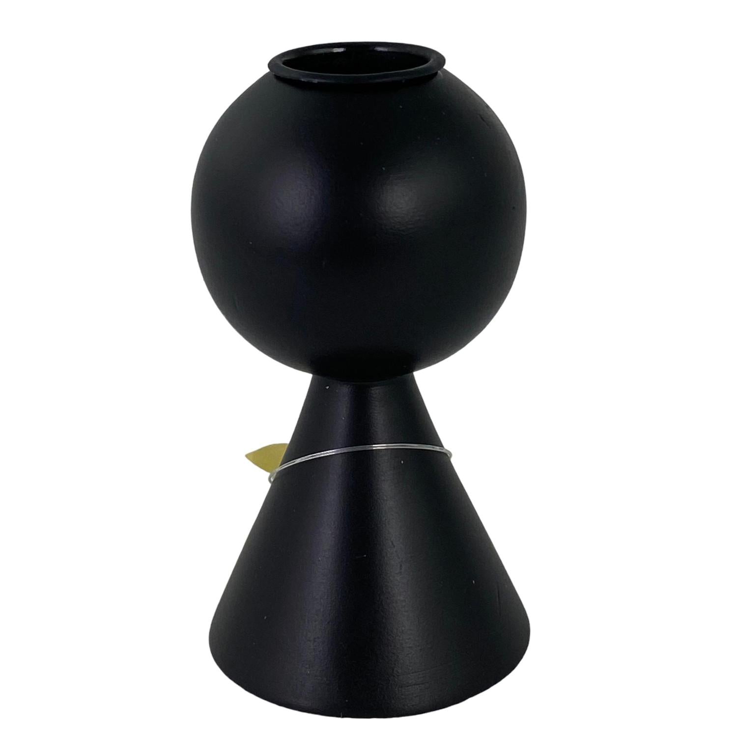 Candelabro 5X5X10 Negro Ovalo