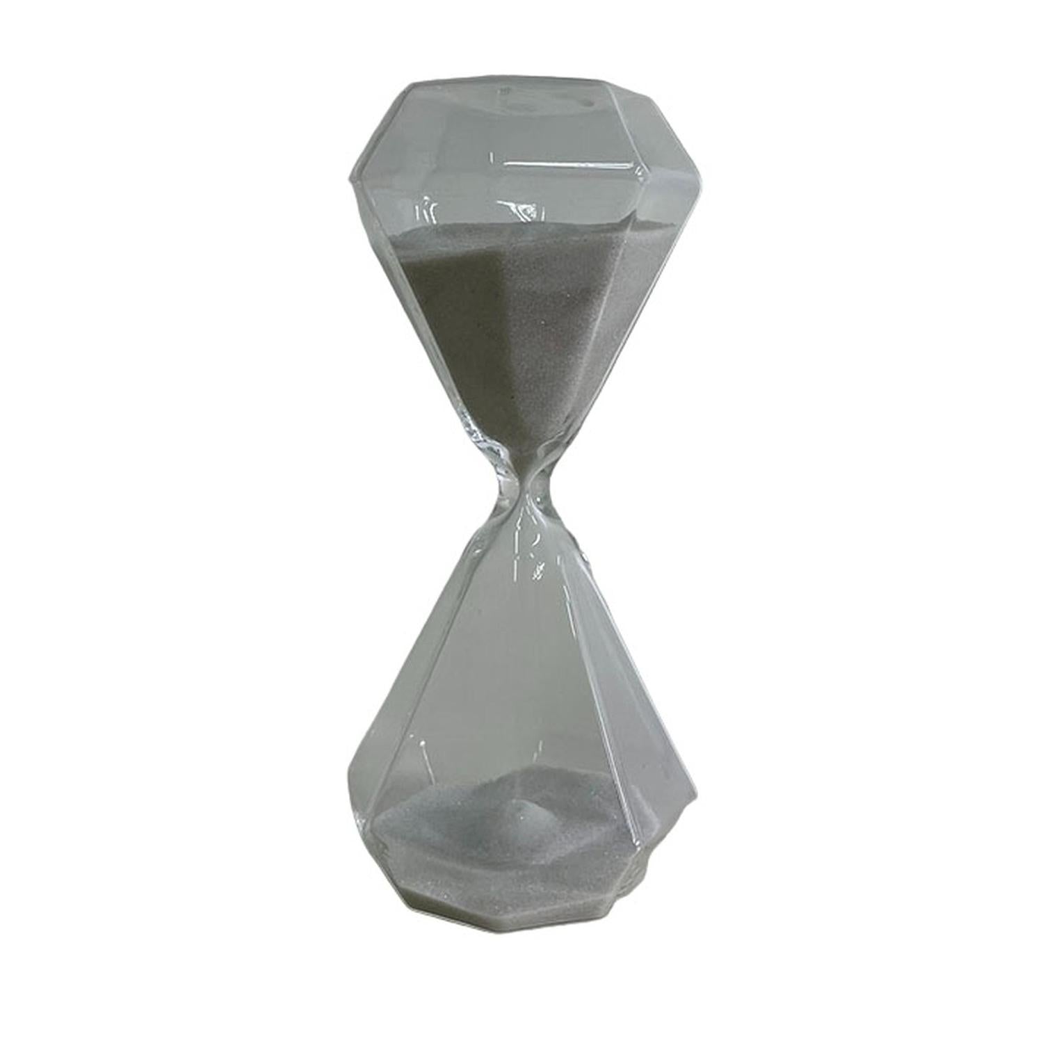 Reloj De Mesa  9.2X9.2X20 Gris Hexagonal