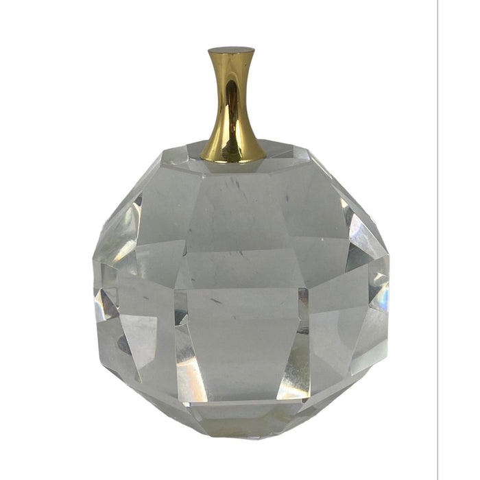 Figura 9X9X12 Plata Cristal Dec Manzana