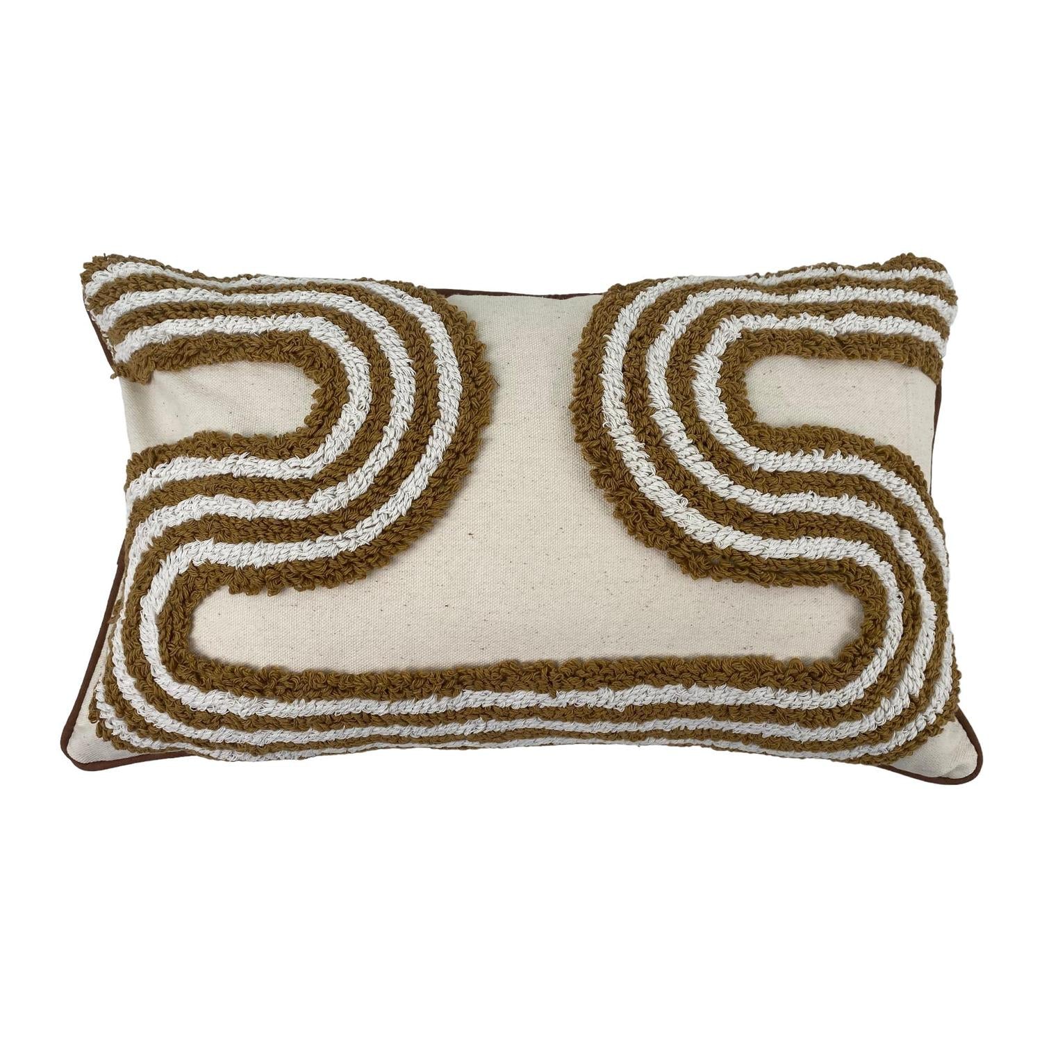 Cojin  50X30X3 Beige/Choco Pistaspeq