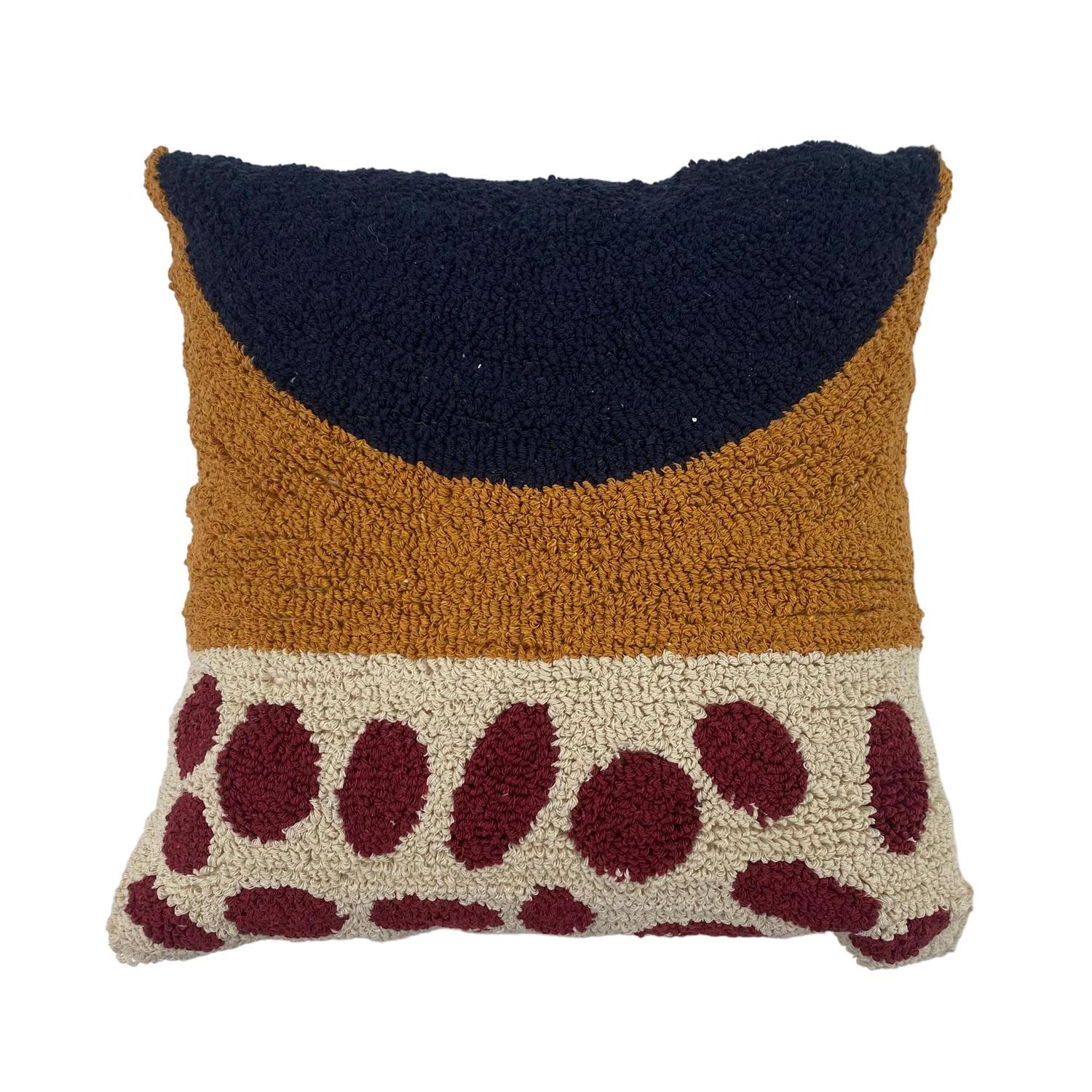 Cojin 45X45X3 Rojo Vino Puntos