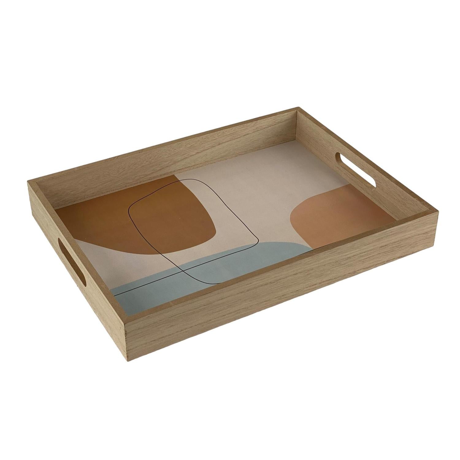 Bandeja 30X40X5 Madera Rectangular