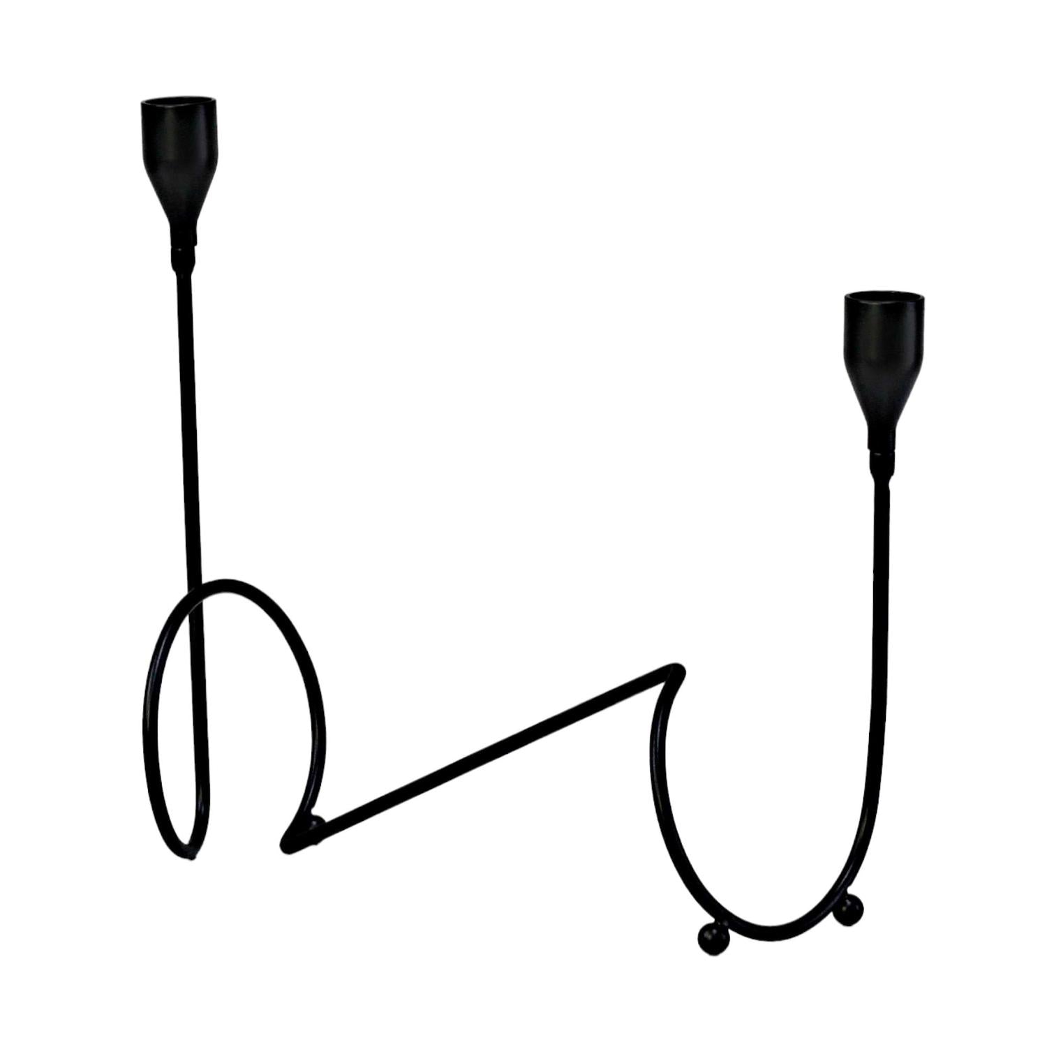 Candelabro 26X9X25 Negro Abs Lineal