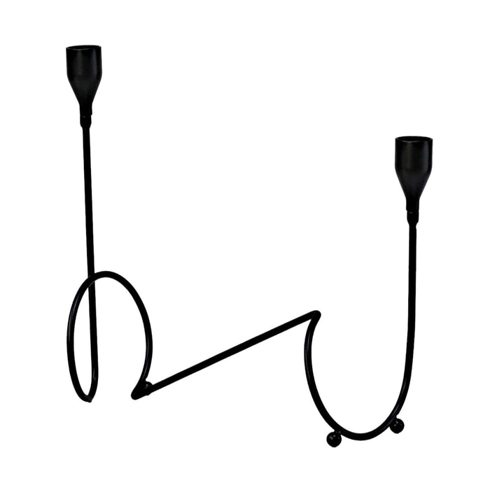 Candelabro 26X9X25 Negro Abs Lineal