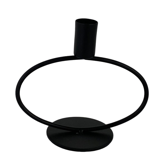 Candelabro 8X15X13.5 Negro Circular
