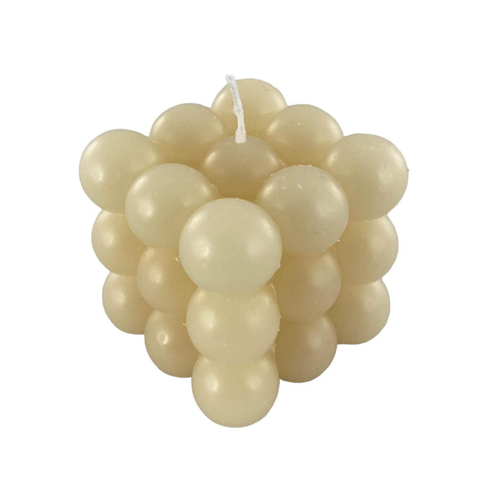 Vela 5.7X5.7X5.5  Blancas Burbujas