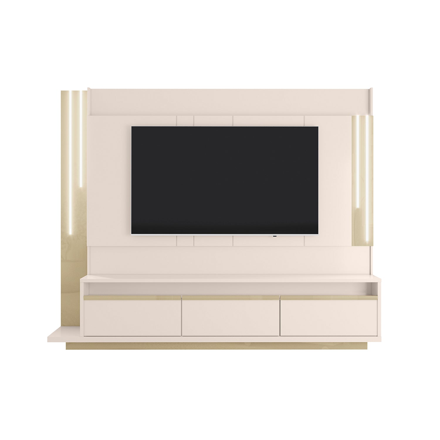 Centro Entretenimiento Smart Offwhite, Champaña