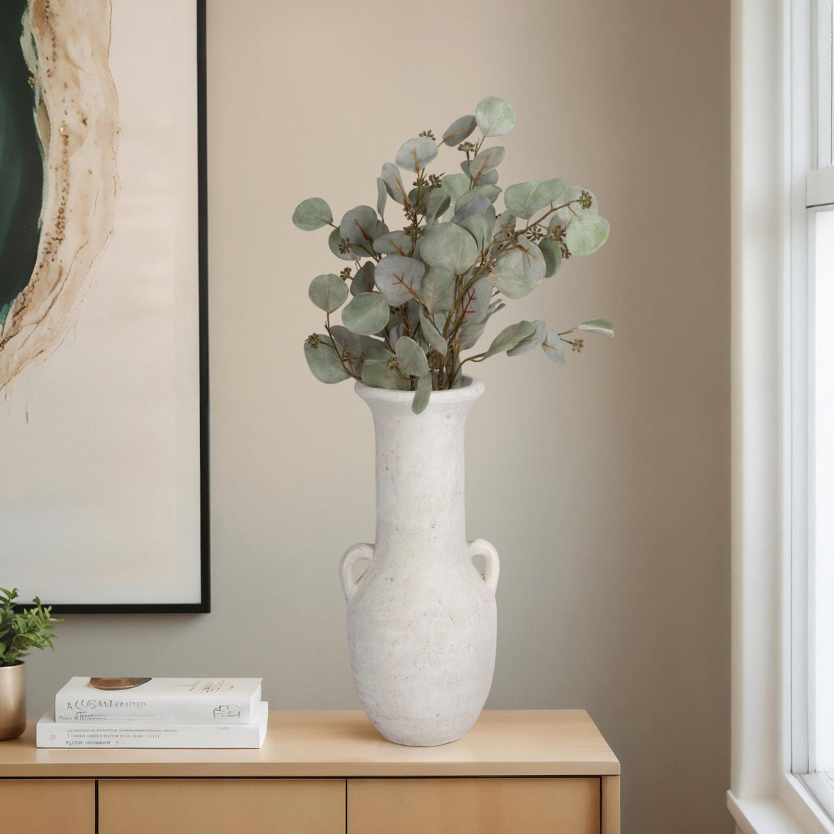 Jarron 48X20X20 Blanco Serenity Lv261