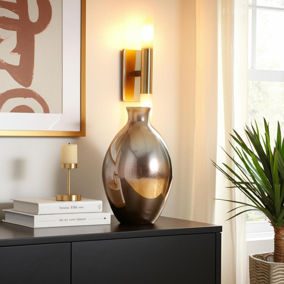 Jarron 38X25X25 Dorado Celine Lv261