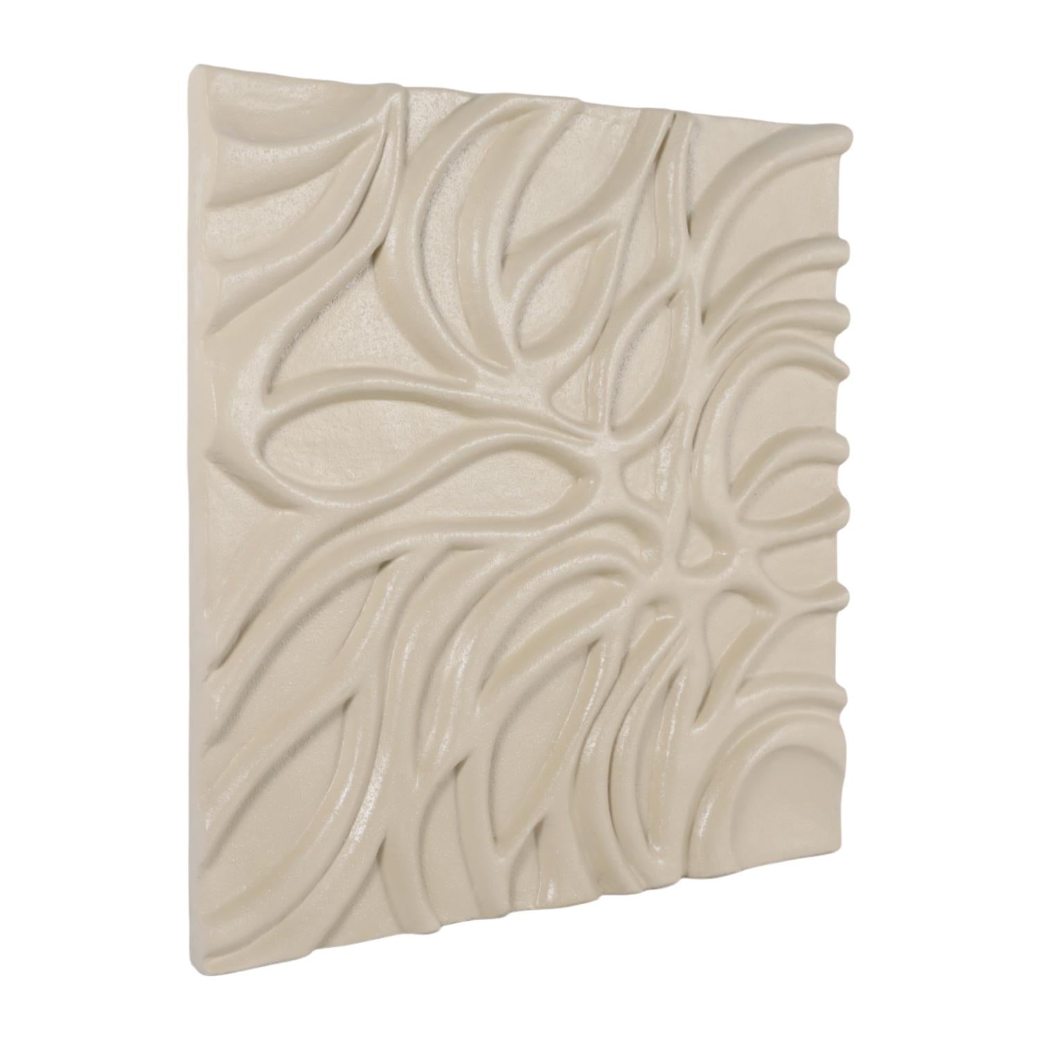 Cuadro 91X91X5 Beige Hojas Helix Lv261