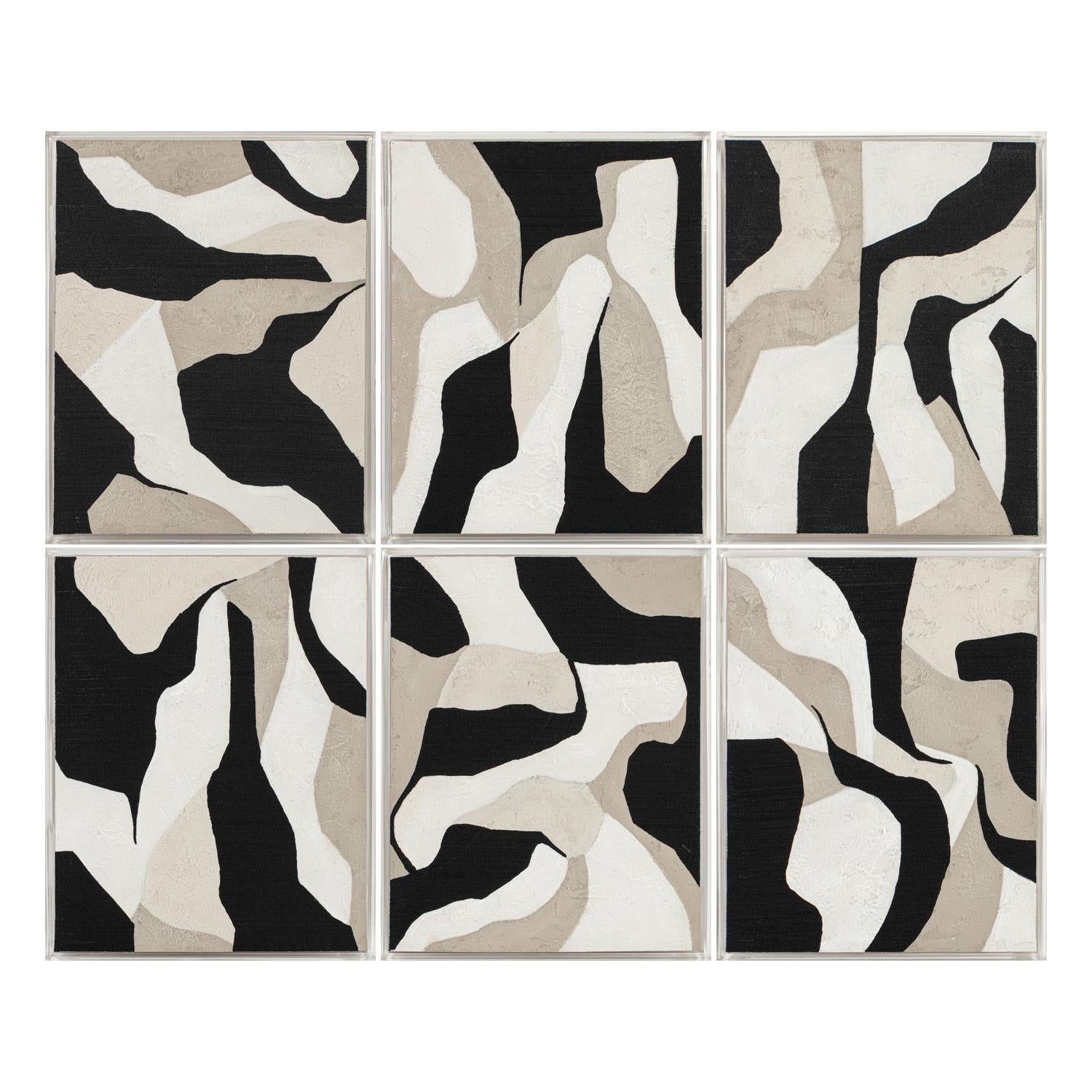 Cuadro 51X41X3 Negro Valenci Setx6 Lv261