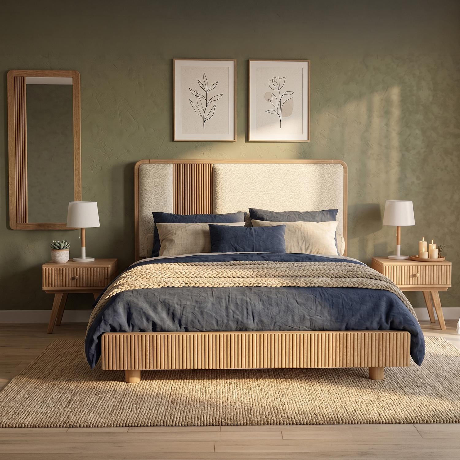 Cama Full Connor Eurolino Arena Natural