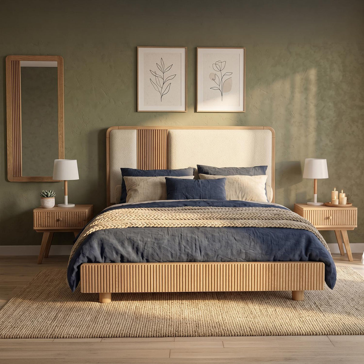 Cama Full Connor Eurolino Arena Natural