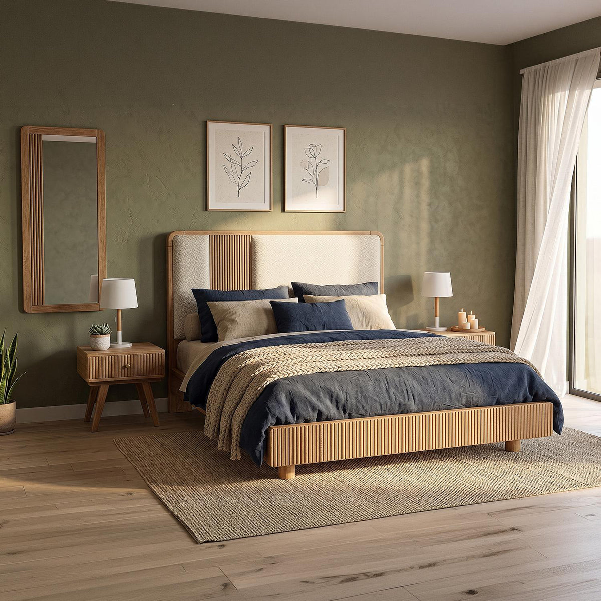 Cama Full Connor Eurolino Arena Natural