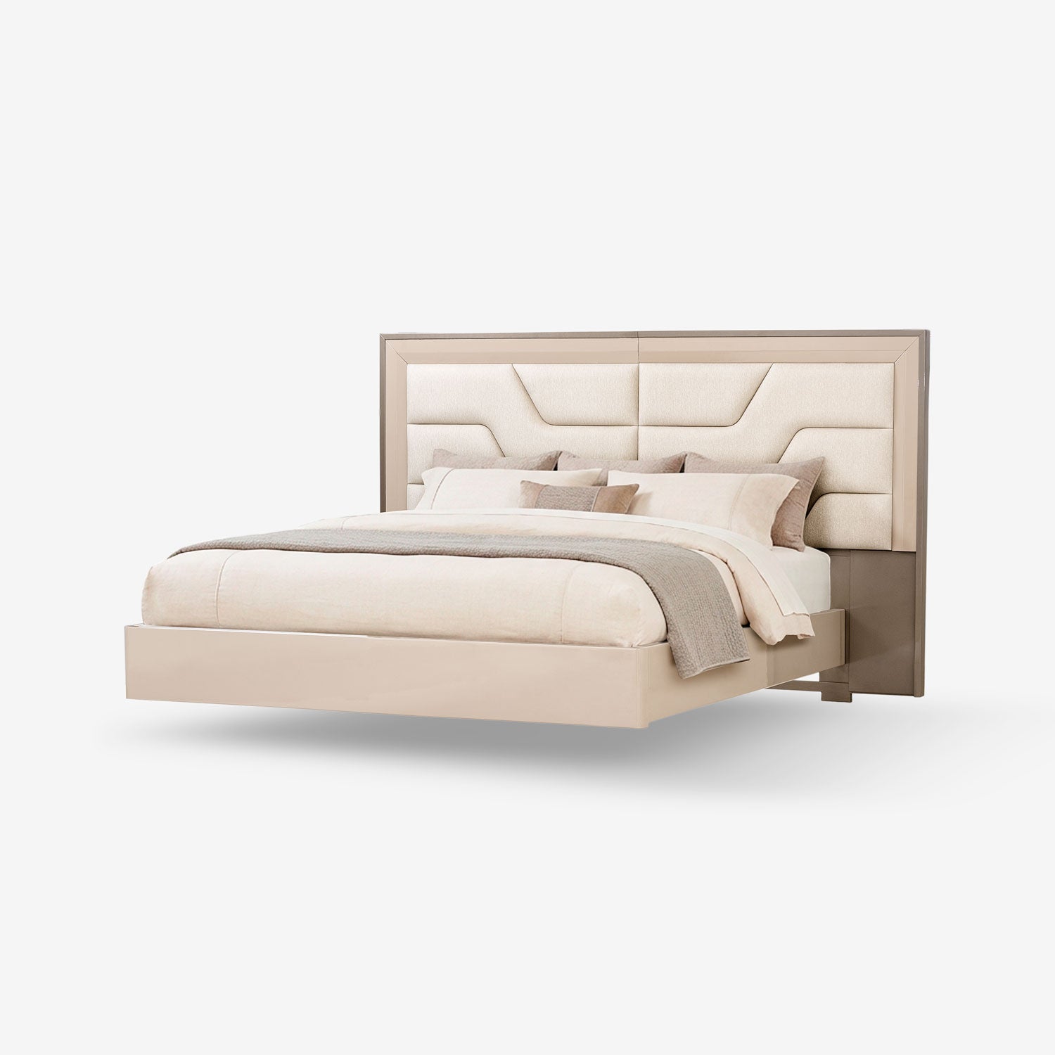 Cama Queen Bulgari Eurolino Beige, Latte Bronce